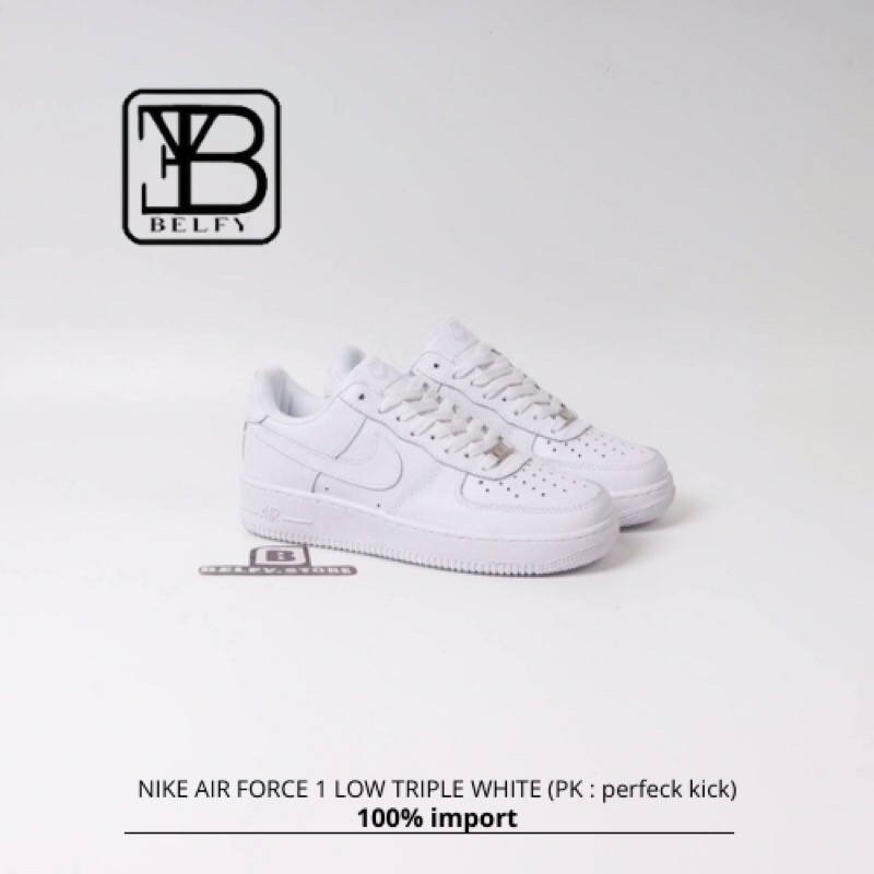 NIKE AIR FORCE 1 LOW TRIPLE WHITE (PK : perfeck kick)