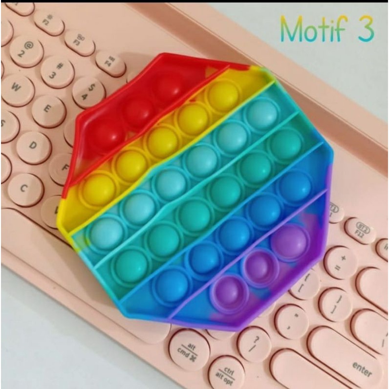 Pop it Rainbow viral /mainan ank-PERSEGI8