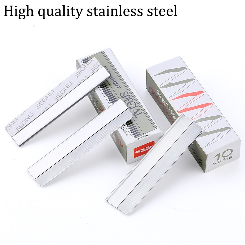 20pcs Pisau Cukur Alis Bahan Stainless Steel Untuk Wanita