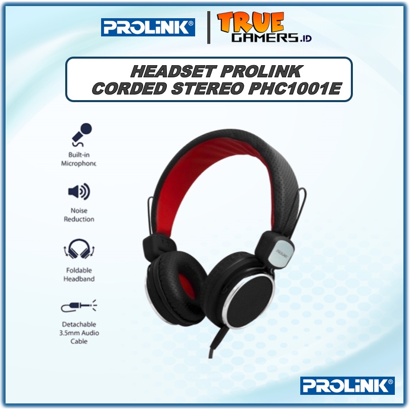 HEADSET PROLINK CORDED STEREO PHC1001E|HEADSET GAMING DAN KEBUTUHAN DAYLI