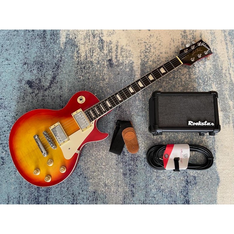 Paket Gitar Gibson Les Paul Warna Cherry