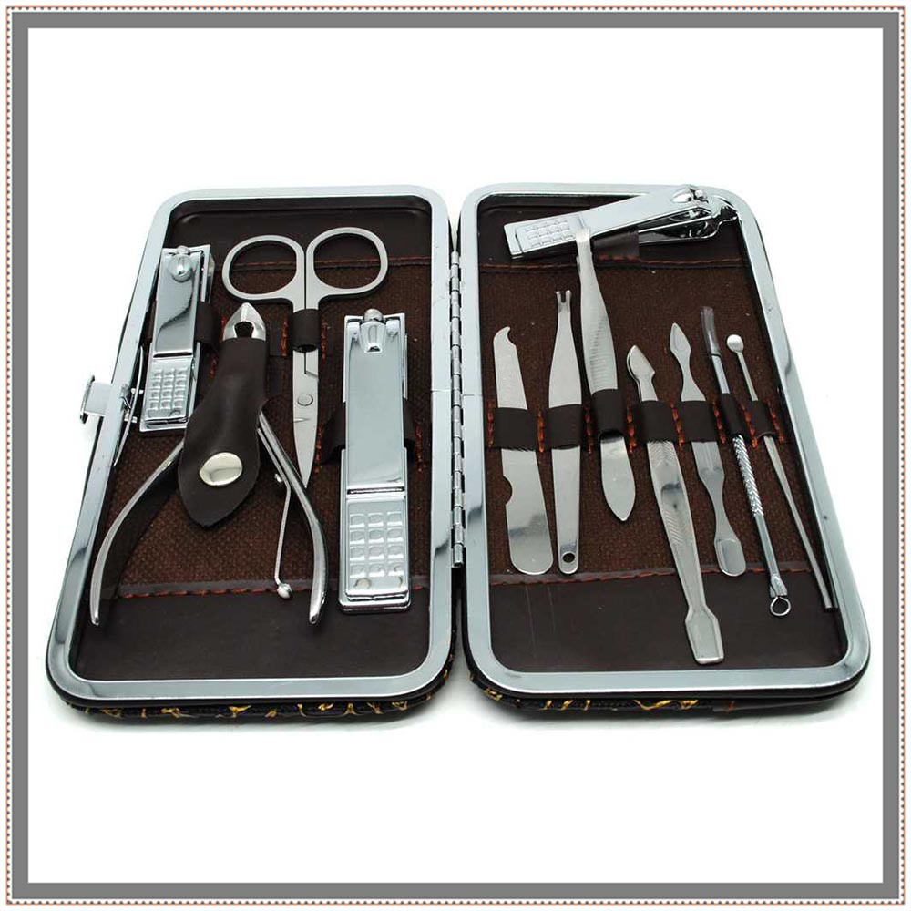 Set Manicure Pedicure Nail Art 12 PCS - Silver - OMHAR4SV