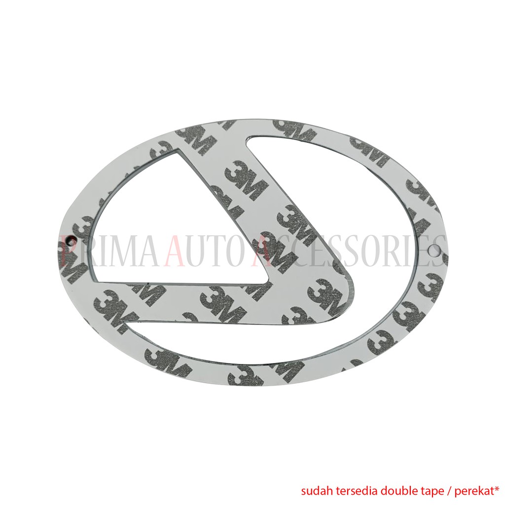 Emblem Logo Mobil Lexus Chrome 12 cm