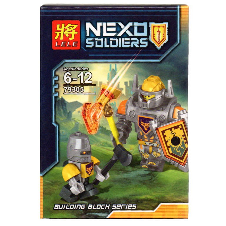 LEGO LELE Nexo Knights AXL dan AXL Bot Minifigure 79305-5