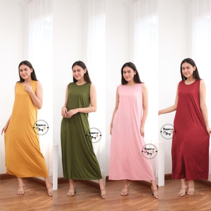 Manset Gamis Buntung Bahan Rayon Adem