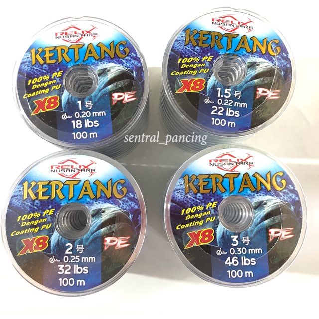 Senar PE Relix Nusantara Kertang X8 100m ( Multicolor )