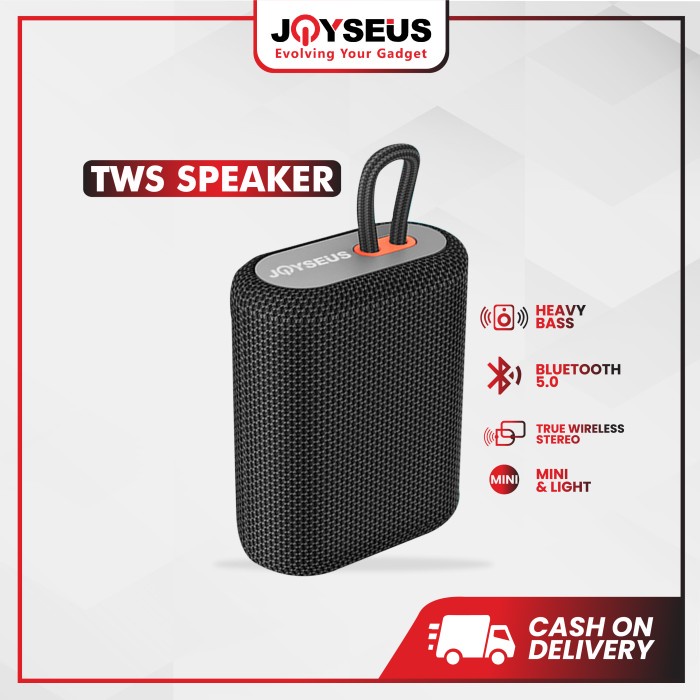 Speaker Bluetooth Joyseus JS05 TWS Wireless Super Bass Mini Stereo - Hitam(N9B5) SPEAKER JADUL RETRO