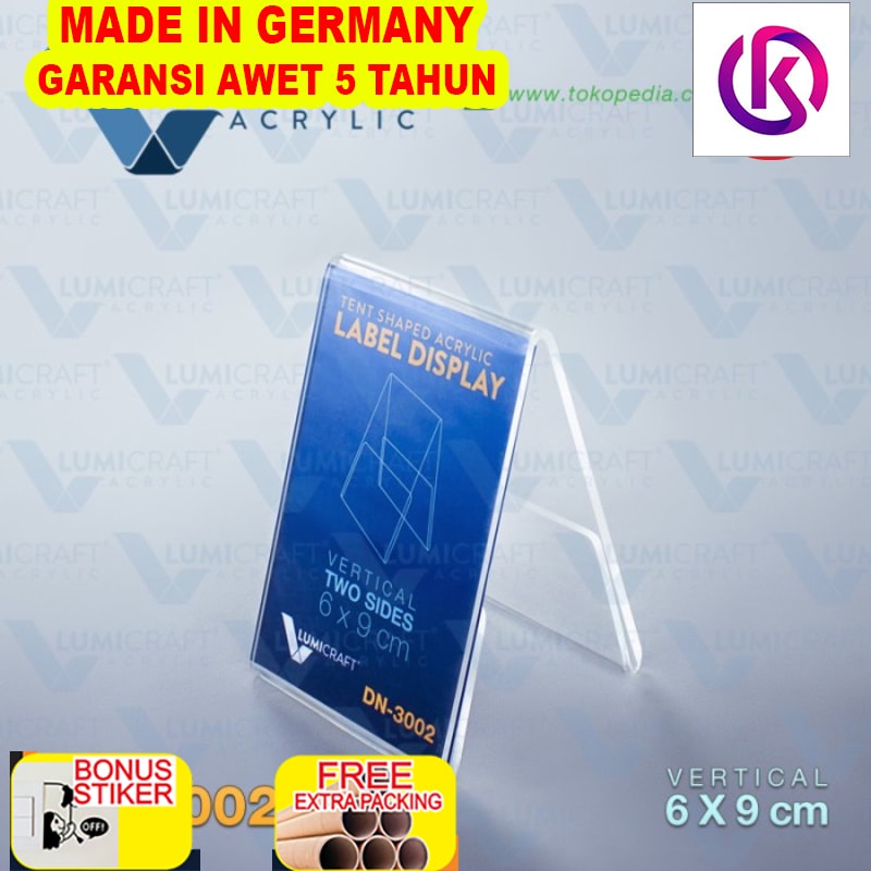 

Terlaris Label Display Acrylic Model Tenda - 9 x 6 cm Vertikal | DN-3002