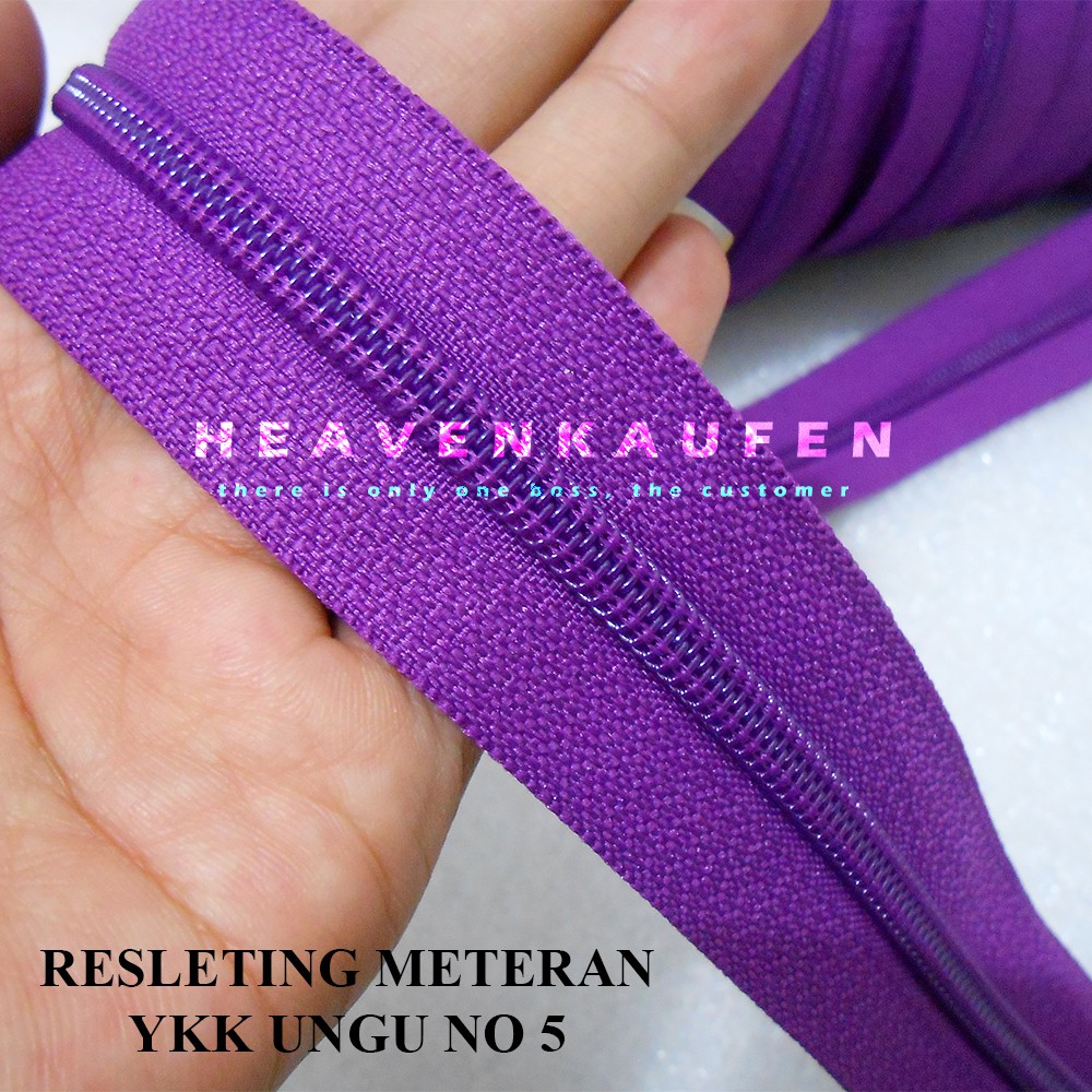 Resleting Zipper YKK Ungu No 5 Meteran