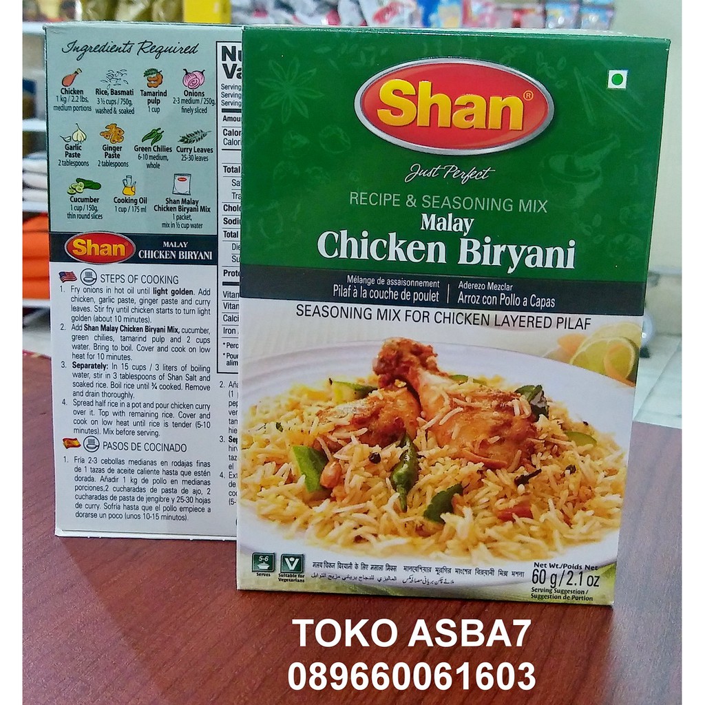 Shan Chicken Biryani Bumbu Nasi Biryani Ayam 60gr Shopee Indonesia