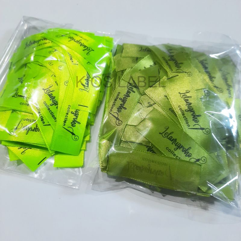 

label hijab label pita label pakaian label satin custom