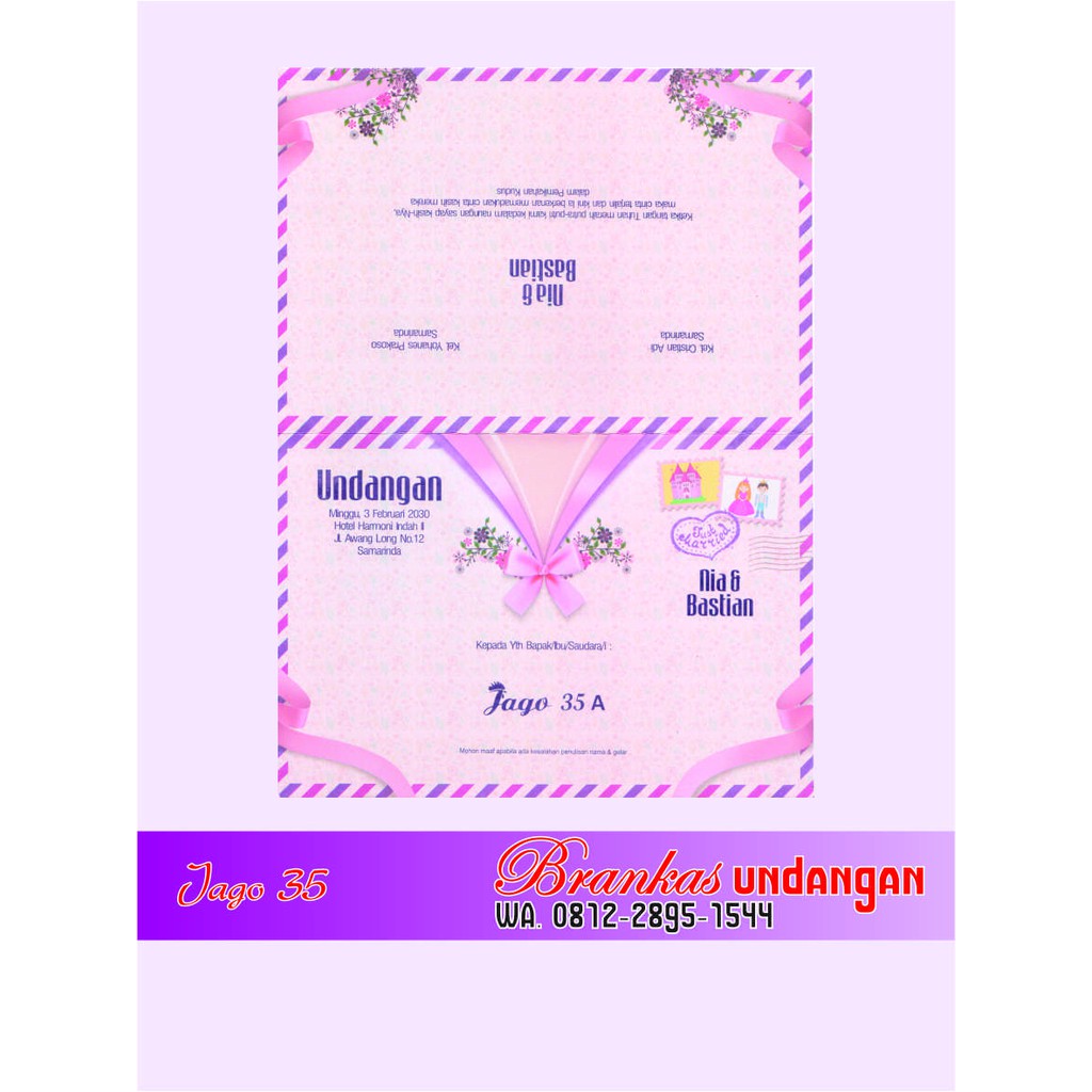 Blangko Undangan Jago 35 + Amplop (isi 100lbr)