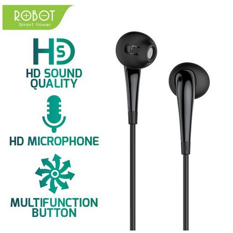 ITSTORE Headset Robot RE701 Wired Headset Wired Earphone Bass Android iPhone Original cod
