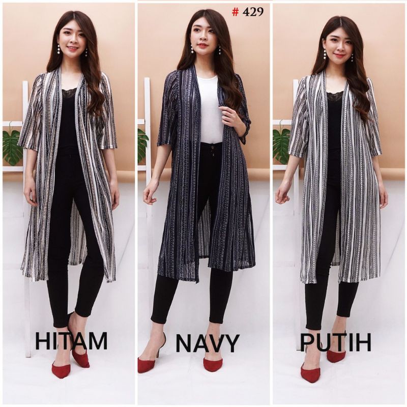 Long Outer Cardigan Brukat / Long Outer Cardigan Wanita / Long Outer Renda