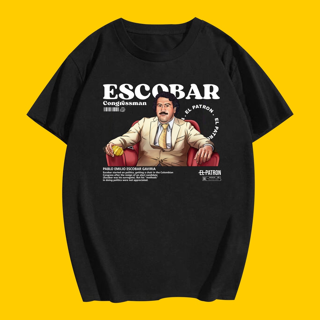 Jual Kaos / T-shirt Pablo Escobar cotton combed 24 s , Baju Pablo