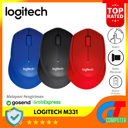 Mouse Wireless Logitech M331 - Silent Plus Mouse (No Clickling Sound)