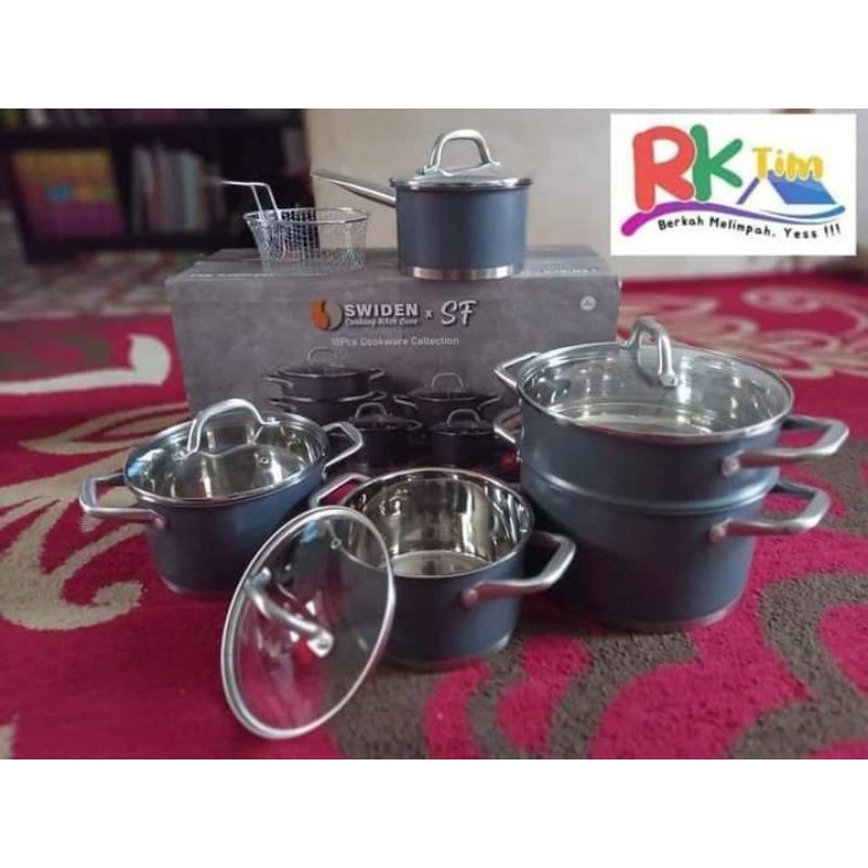 Blue sapphire set panci serbaguna dari swiden