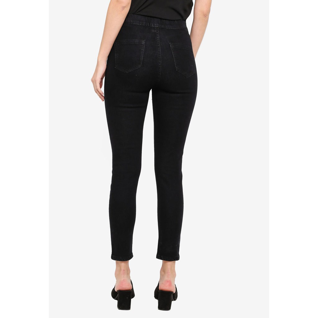 Dazina Celana Jegging Knits Jeans Hitam Wanita Leging