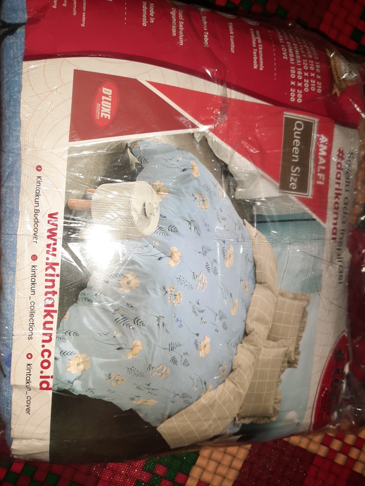 Kintakun Dluxe 3d - Sprei Rumbai 160/180 Queen King Set Motif Amalfi