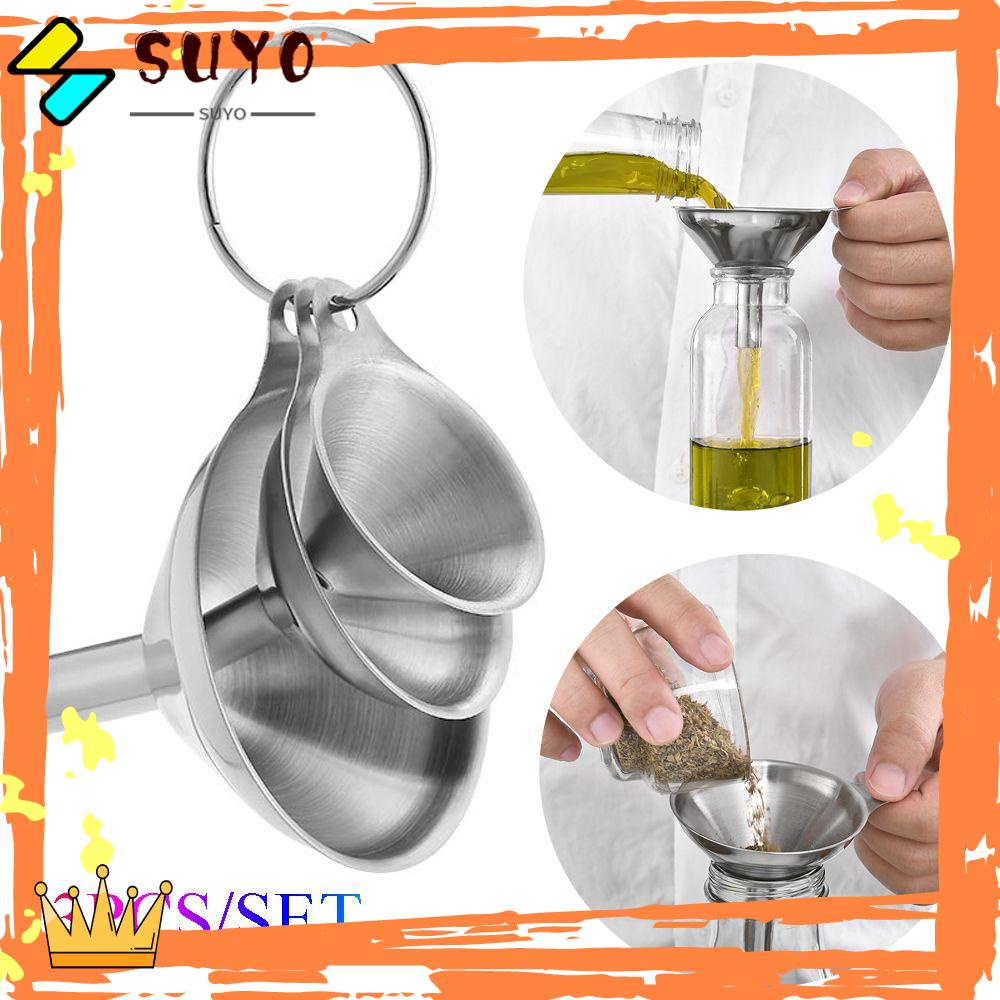 Suyo 3PCS Corong Wine Multifungsi Bahan Stainless Steel