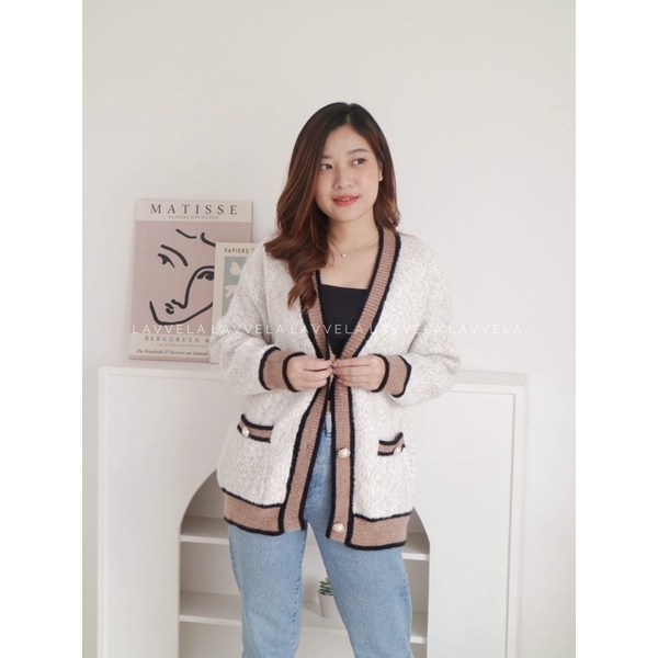 ALVARA CARDI LAVVELA CARDIGAN TEBAL IMPORT KOREAN