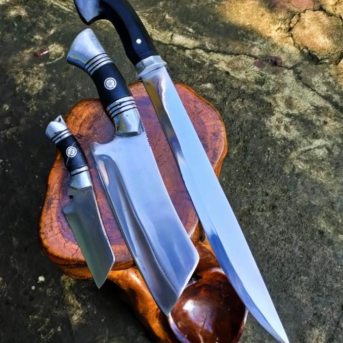 1 SET GOLOK PISAU SEMBELIH CACAH TULANG PISAU SISIT SUPER TAJAM