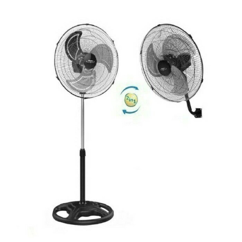 Kipas angin MASPION PW-453. Tornado 18 inch. 2in1 Bisa Berdiri / Dinding. Power Stand Wall Fan Besi