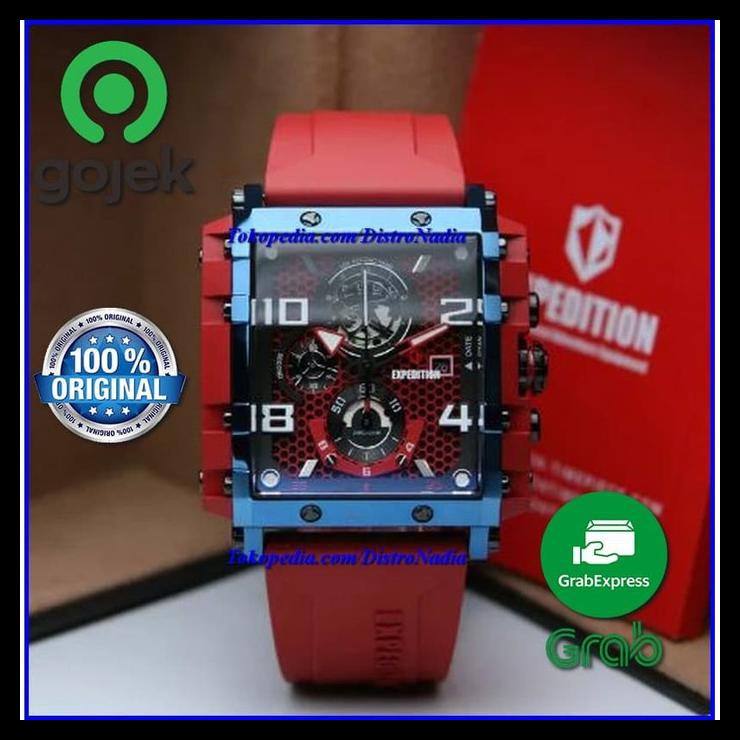 Indh Promo Jam Tangan Pria Expedition E6775 Mc Black Silver Blue Original TERUJI Kode 1389