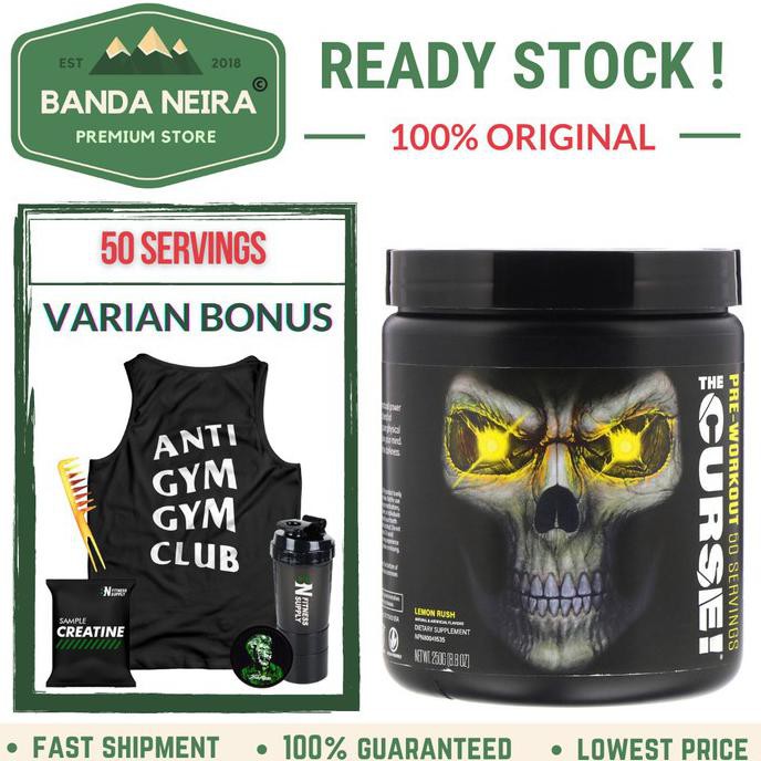 JNX Sports The Curse Pre Workout LEMON RUSH, 50 SERVINGS