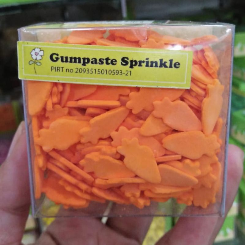 

Gumpaste Wortel/Sprinkle//Bisa Dimakan/Cupcake/Hiasan Kue Tart/Topping/Dekorasi