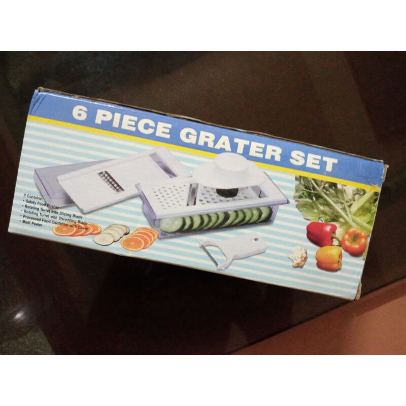 6 piece grater set. Parutan serbaguna 5 in 1.