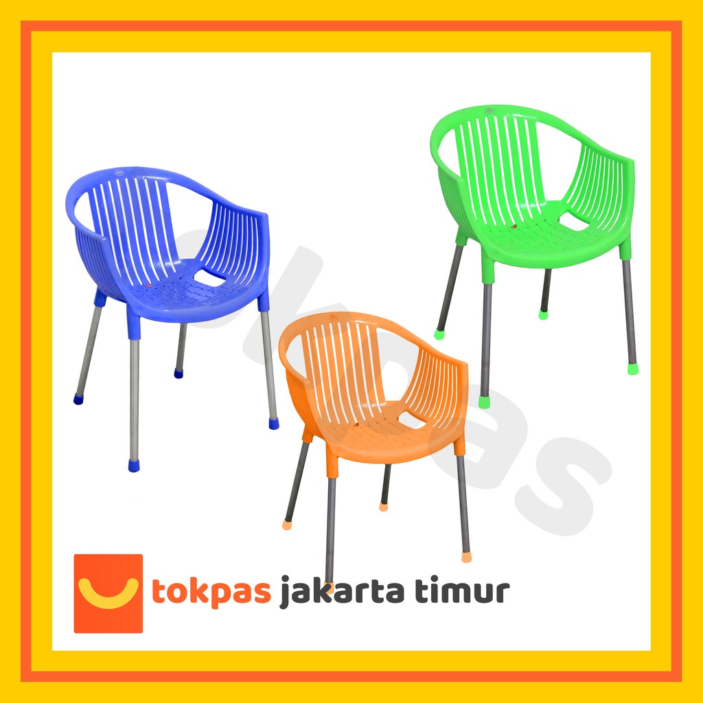 [KHUSUS GOJEK/GRAB] Kursi Plastik Bangku Ruang Tamu Bangku Plastik Kuat Kursi Plastik Senderan Confi
