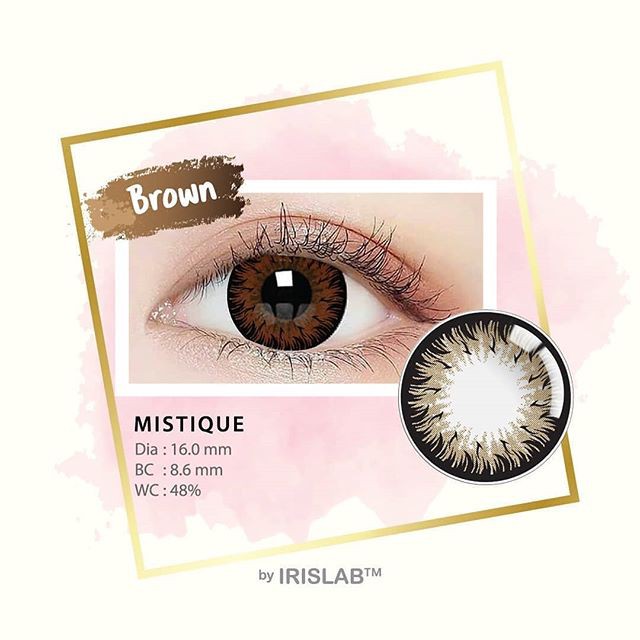 SOFTLENS IRISLAB MISTIQUE BROWN MISTIK COKLAT BIG EYES 16MM