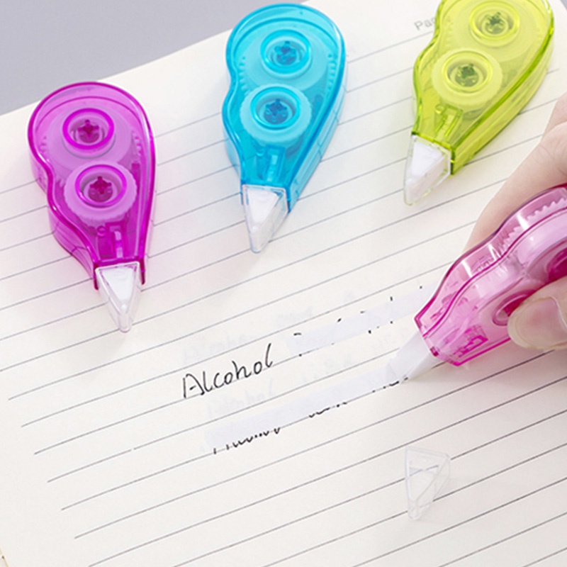 6 Pcs Transparent Rainbow Color Correction Tape Student Portable Writing Correction Supplies