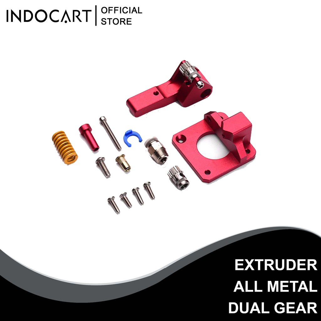 INDOCART Extruder 3D Printer Kit All Metal Dual Double Gear