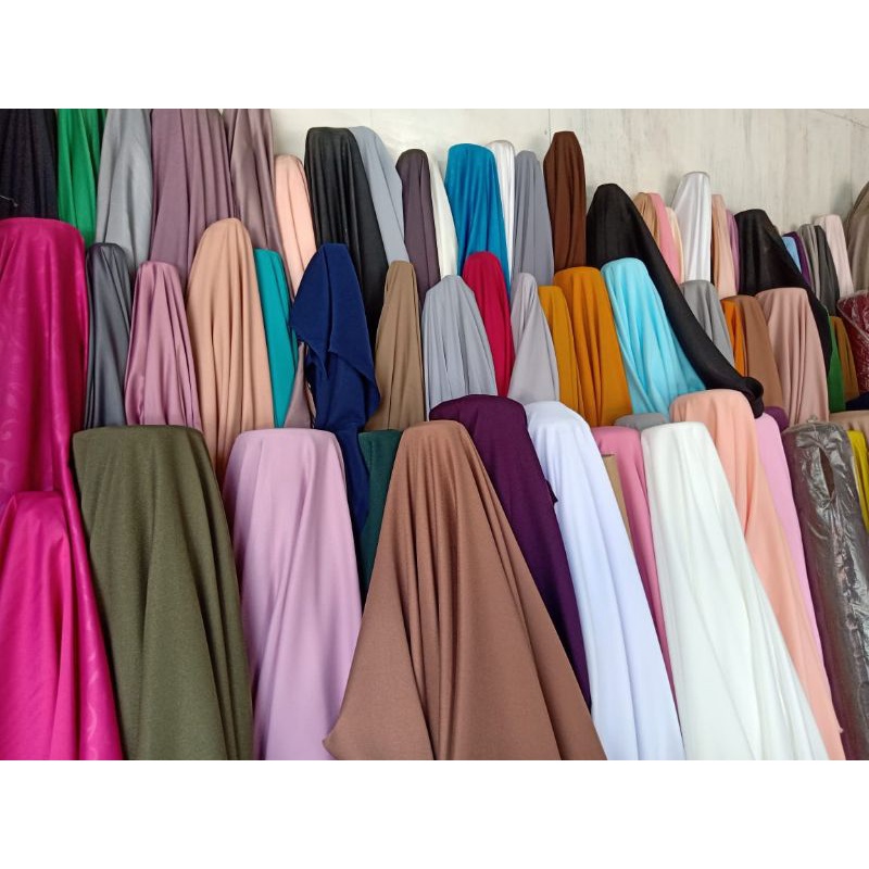 Lady zara - stretch Best Quality - Kain Bahan Meteran Mosscrepe Korea  Harga Grosir