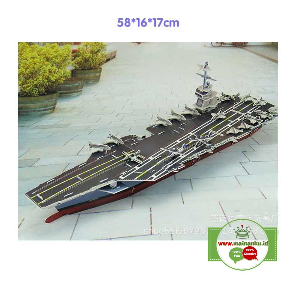 Puzzle 3d BIG SIZE | AIRCRAFT CARRIER USS GERALD R.FORD | 3d Puzzle - Pazel Besar