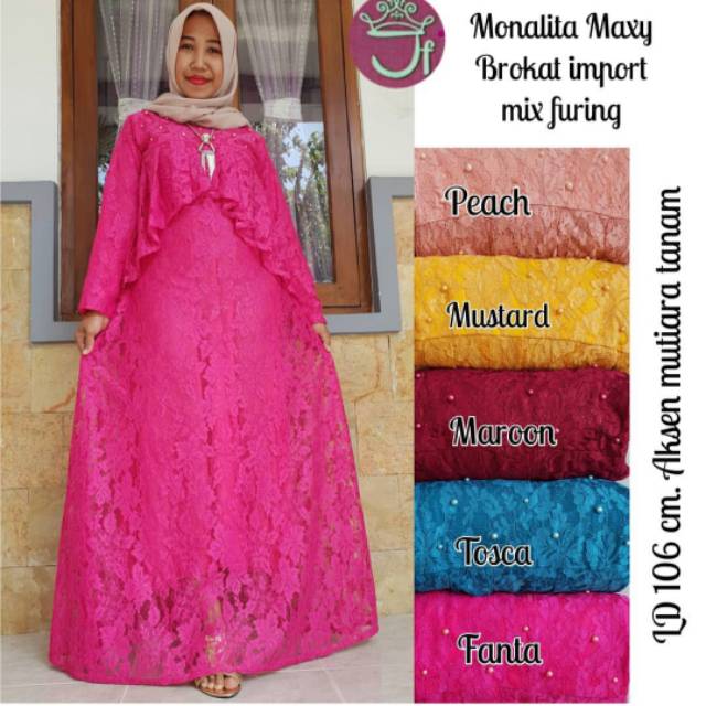 (1Kg muat 2pcs) OBRAL @143.000 min 2pcs GAMIS BRUKAT PREMIUM