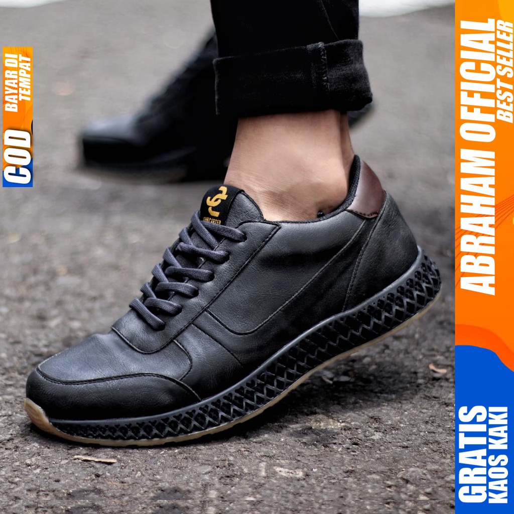 ABRHM x JHONS Sepatu Kasual Pria Sepatu Casual Pria Sneakers Ori Pria Cowok/Cowo kulit faux Sepatu Kerja Kantor Semi Formal Kuliah Kondangan Gaya keren Kekinian Murah Terlaris