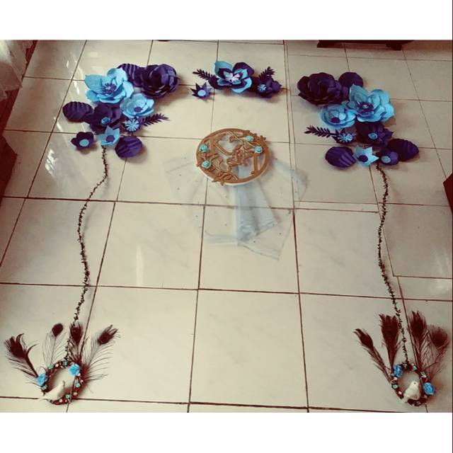 Paket dekorasi rustic simple, Backdrop foto