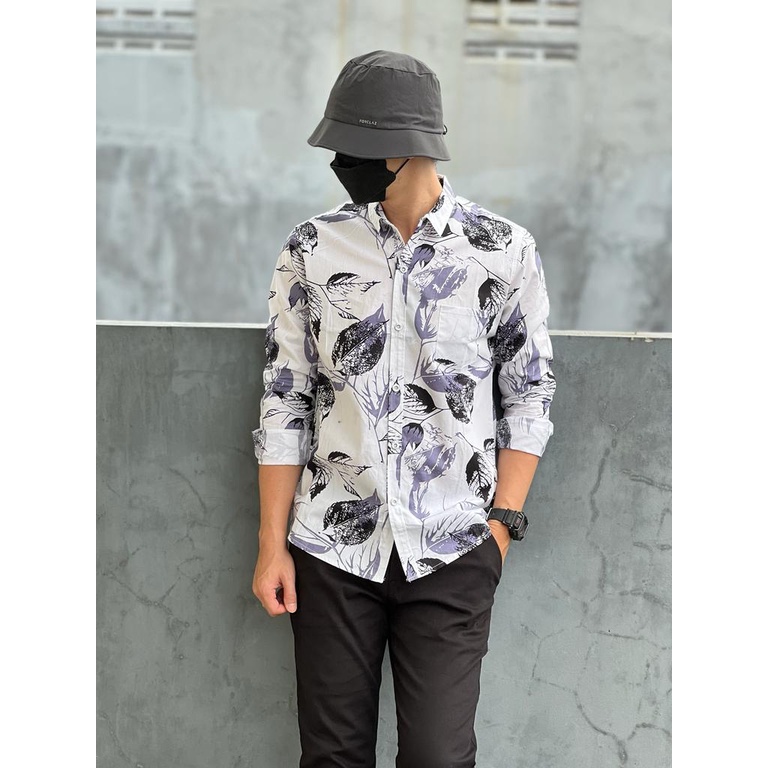 AMSPRO kemeja pria / kemeja casual / kemeja motif / kemeja kantor / kemeja kerja Pj-012