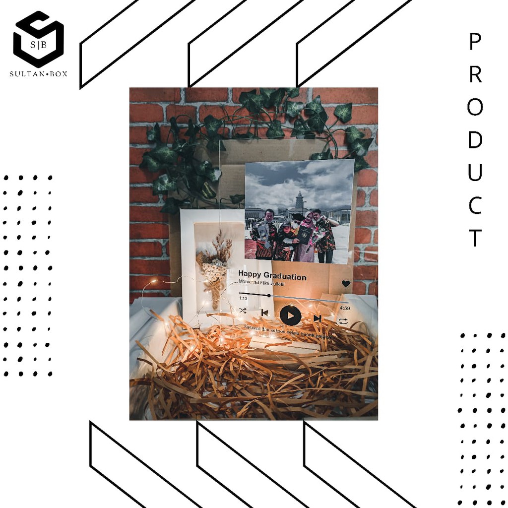 Akrilik custom Acrylic spotify Custom plaque / kado wisuda hampers