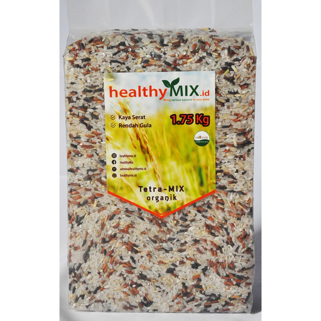 

Beras Mix Organik 1,75Kg(Putih Merah Coklat Hitam) / Healthy Mix