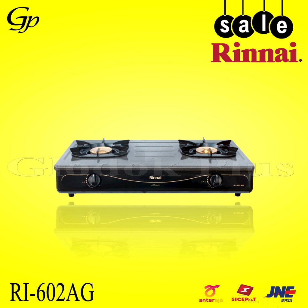 Rinnai RI-602AG Kompor Gas 2 Tungku RI602AG Api 602 AG rinai