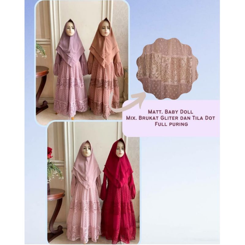 SALE... GURUN HARGA, STOK TERBATAS, DI JAMIN REAL PICT,GAMIS ANAK TANGGUNG CERUTI BABY DOLL MIX BURK