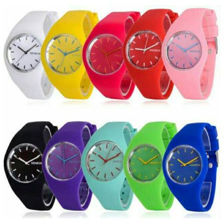 COD ( Bayar Tujuan ) Terlaris Icee Watch Wanita Strap Rubber / Ready 6 Warna