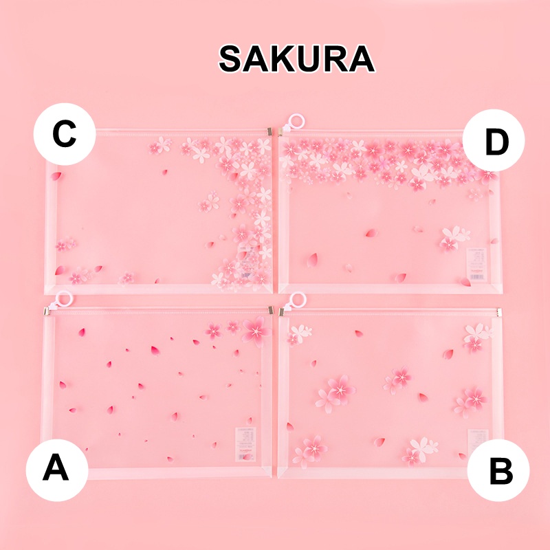 Pouch Dino  Sakura  Animal  Unicorn Tempat Pensil Karakter Transparan Impor