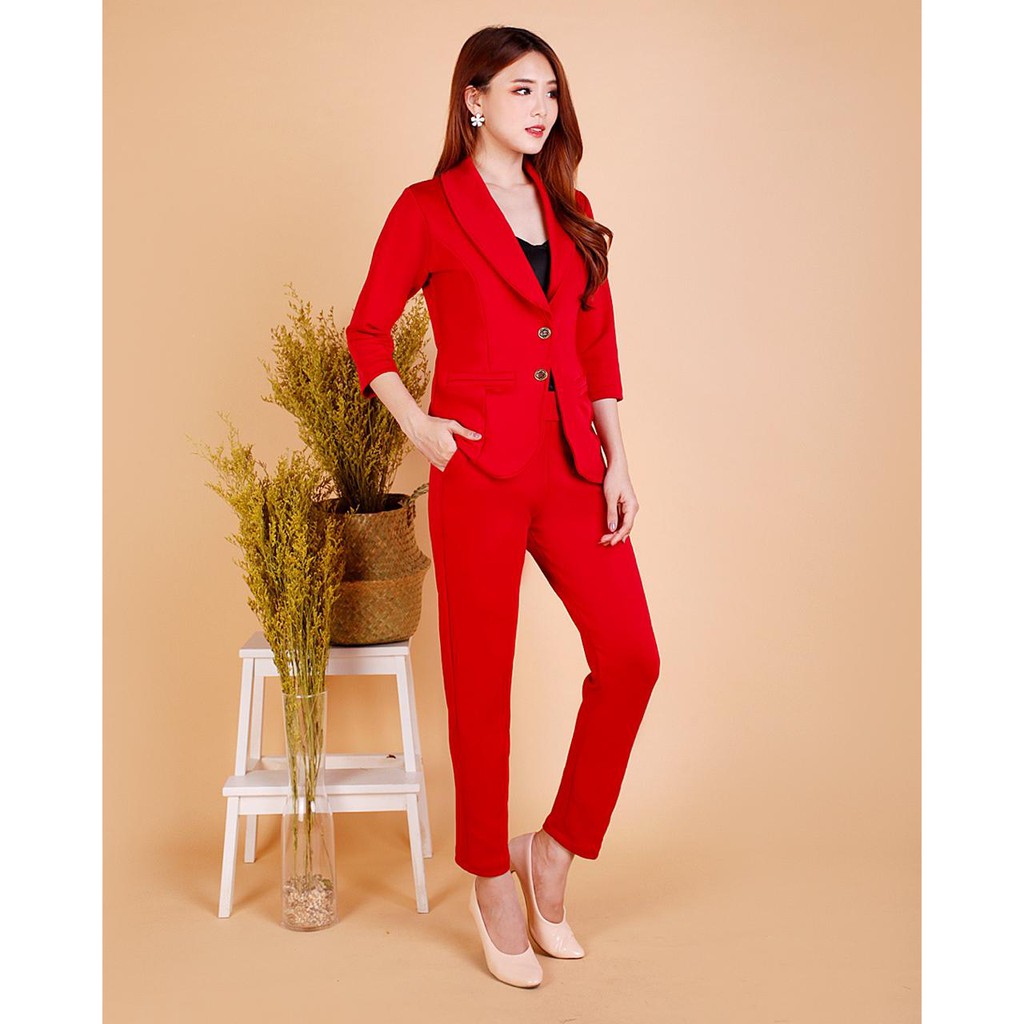 Kathryn collection #027 ,Stelan blazer  celana pjg tgn 3/4 bhn scuba polos import premium