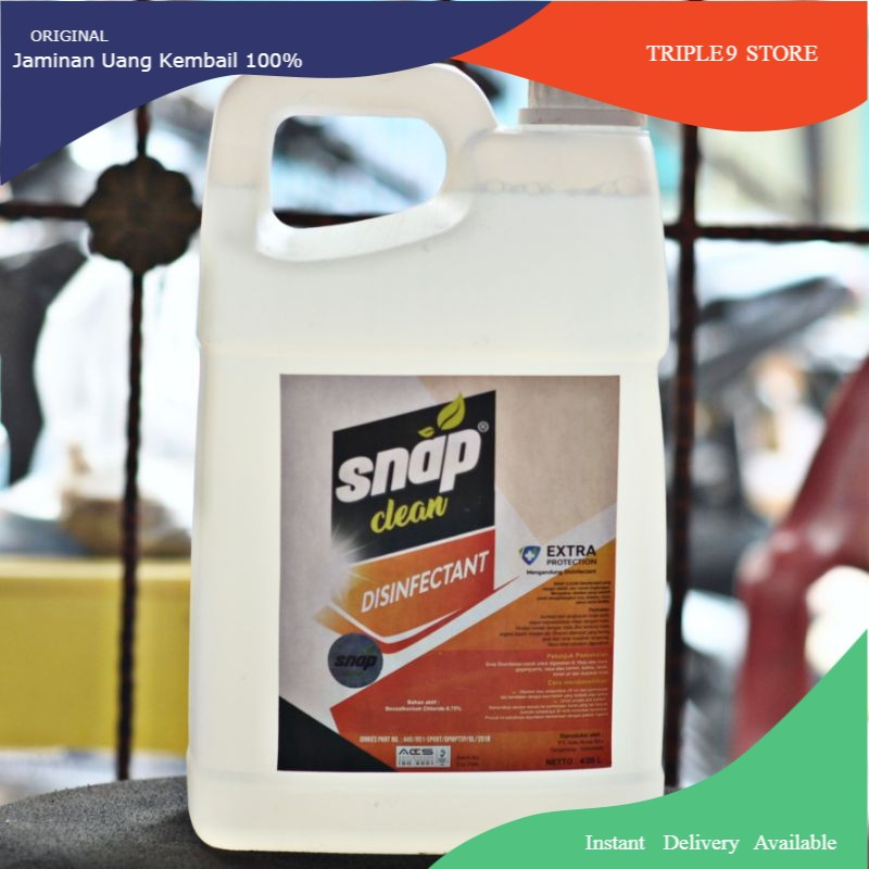 Disinfektan/Disinfectant Cair Snap Clean 4 Liter