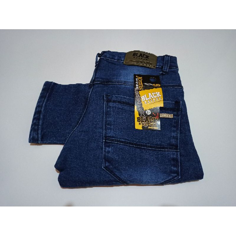 JEANS SLIMFIT ORIGINAL BLACK BAGEUR ( BAYAR DI TEMPAT )